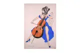 CARTOONIST/DESIGNERErotic Cartoons4 original erotic illustrations from Mayfair Magazine depicting women in revealing poses while engaged in music activities by Ronald Cobb, ink and watercolour, offered Jun 2021
