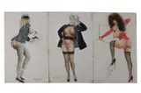 CARTOONIST/DESIGNERErotic Cartoons9 original erotic illustrations from Mayfair Magazine, mostly depicting raunchy fancy dress by Ronald Cobb, ink and watercolour, offered Jun 2021