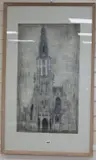 Oude Kerk, Delft by Valerie Thornton, pencil and wash, sold Aug 2019