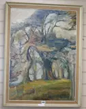 Big Trees, Goodwood by Ronald Ossory Dunlop, oil on canvas, sold Aug 2019