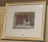 Marschallin...' (from Der Rosenkavalier), titled, inscribed 'To Rodney from BD' and dated June '89, 16.5 x 21cm by Bernard Dunstan, pastel, sold Aug 2019