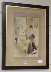 Colour lithograph by Edwin La Dell, lithograph, sold Aug 2019