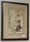 Colour lithograph by Edwin La Dell, lithograph, sold Aug 2019