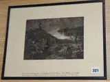 The Lonely Tower' after Macbeth Raeburn's renovation of plate, inscribed 'Print from the original copperplate 'The Lonely Tower' by Samuel Palmer by Samuel Palmer, print, sold Aug 2019
