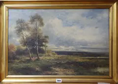 Autumn near Milnthorpe, Westmoreland by Carl Brennir, oil on canvas, sold Jul 2019