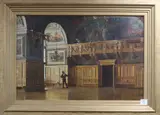 17th century Interior scene by John Haynes-Williams, oil, sold Jul 2019