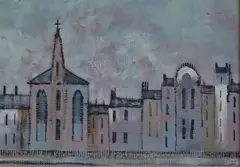 Untitled by Jack Jones, oil on board, sold Jul 2019