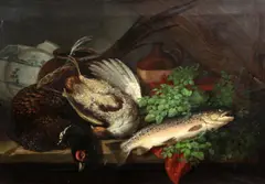 Untitled by Thomas G. Targett, 1845, oil on canvas, sold Jul 2019