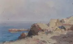 Untitled by Aleksej Vasijevic Hanzen, oil on card, sold Jul 2019