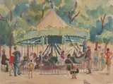 L V' lower right by Louis Valtat, watercolour, sold Jul 2019