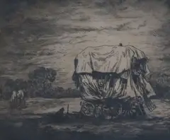 Untitled by Augustus John, etching, sold Jul 2019