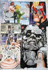 Original artwork in full colour, with acetate overlay, for Judge Dredd, issue number 24, March 20th by John Hicklenton, print (other), sold Jul 2019