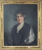 Head and shoulder portrait of Mrs Jane Paxon Dore by Daisy Radcliffe Beresford, 1935, oil on canvas, sold Jul 2019