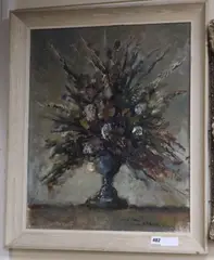 Untitled by Adrian Hill, oil on board, sold Jul 2019