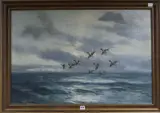 Mallards' signed, 60 x 90cm by William Langley, oil on canvas, sold Jul 2019