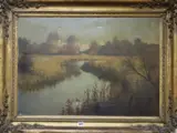 River Hull Nr Driffield by Frederick William Elwell, oil on canvas, sold Jul 2019
