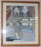 Salisbury Cathedral interior by Paul Donovan, watercolour, sold Jul 2019