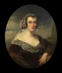Wife of Joseph Boord of by Franz Xaver Winterhalter, oil on canvas, sold Jun 2019