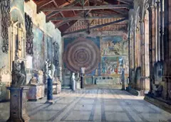 WatercolourInterior of the Palazzo Pitti by Domenico Caligo, 1867, watercolour, sold Jun 2019