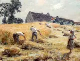 Untitled by Léon Augustin Lhermitte, oil on canvas, sold Jun 2019