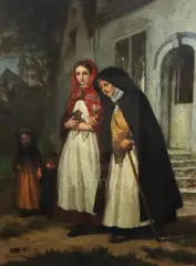 Untitled by Eugène De Block, oil on wood, sold Jun 2019