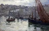 Douarnenez, Brittany' signed and titled verso 10.25 x 15.5in by Terrick Williams, oil on canvas, sold Jun 2019