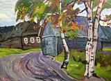 Untitled by Yuri Matuskovski, oil on card, sold Jun 2019
