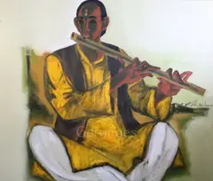 5in by B. Vithal, oil on canvas, sold Jun 2019