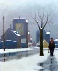 Untitled by Folmer Bendsten, oil on canvas, sold Jun 2019