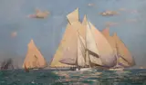 Untitled by Norman Wilkinson, oil on board, sold Jun 2019
