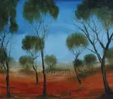 Tree's 11.75 x 13.75in by Kevin Charles, oil on board, sold Jun 2019