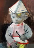 5 x 11.5in by Rajmund Kanelba, oil on canvas board, sold Jun 2019