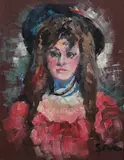Untitled by Sherree Valentine-Daines, oil on card, sold Jun 2019
