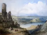 WatercolourSt Goar from the Castle of Katz on the Rhinesigned and dated by William Callow, 1839, watercolour, sold Jun 2019