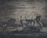 Drypoint etchingThe Hawker's Vansigned in pencil6 by Augustus John, etching, sold Jun 2019