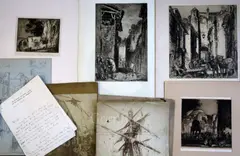 Studio remnantsA group of assorted etchings by Frank Brangwyn, etching, sold Jun 2019