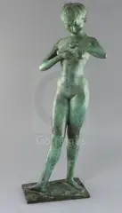 The Necklace by Bernard Sindall, 1988, bronze, sold Jun 2019