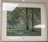 PastelWoodland in springsigned by William Henry Innes, pastel, offered Jun 2019