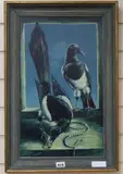 The Thieving Magpies by Stuart Maxwell Armfield, oil on board, sold Jun 2019