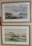 Ullswater' and 'Loch Fyne by Edwin Earp, pencil, sold Jun 2019
