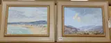 Domoch Sands' and companion piece, 'From Domoch Links, Scotland by Edward Holroyd Pearce, oil on board, sold Jun 2019