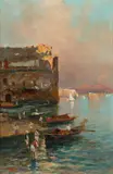 Italian by Oscar Ricciardi, Oil on Panel, sold Aug 2020