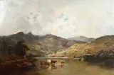 Llyn Gwynant, Beddgelert by Alfred de Breanski, Oil on Canvas, offered Aug 2020