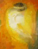 Nu au Fond Rouge by Jean-Marie Calmettes, 1964, Oil on Canvas, offered Aug 2020