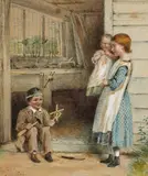 British by George Goodwin Kilburne, 1865, Watercolour, offered Aug 2020