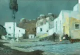 Malaga at Night by Albert Moulton Foweraker, Watercolour, sold Aug 2020