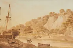 On the Avon by Nicholas Pocock, watercolour, sold Oct 2012