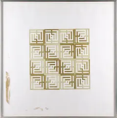 Kufic IV by Issam el Said, Screenprint in colours, on wove, sold Oct 2012