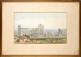 Whitby Abbey; Melrose Abbey; a pair by William Richardson, sold Sep 2012