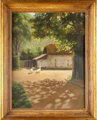 'A sunny corner; Bray on Thames' by Norman Keene, sold Sep 2012